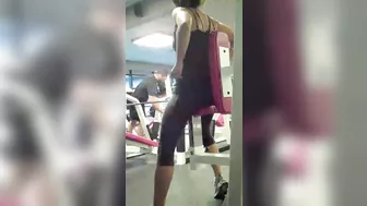 Horny Guy Spying Hot Girl In Tight Pants At Gym