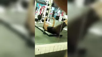 Horny Guy Spying Hot Girl In Tight Pants At Gym
