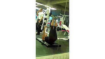 Horny Guy Spying Hot Girl In Tight Pants At Gym
