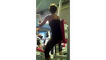 Horny Guy Spying Hot Girl In Tight Pants At Gym