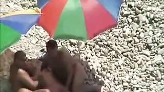 Scandalous Swingers Caught In Steamy Beach Fuckfest; Filthy Voyeur's Delight!