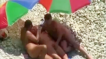 Scandalous Swingers Caught In Steamy Beach Fuckfest; Filthy Voyeur's Delight!