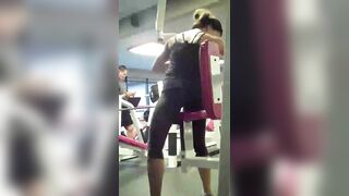 Hot Girl's Tight Pants Exposed At Gym Captured By Secret Camera