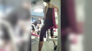 Hot Girl's Tight Pants Exposed At Gym Captured By Secret Camera