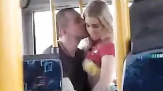 Spying Camera in the Bus Couple Fucking in Public