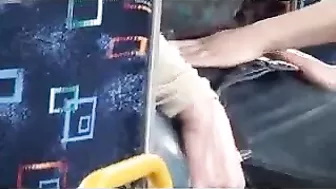 Spying Camera in the Bus Couple Fucking in Public