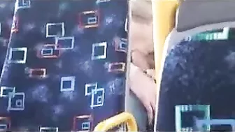 Spying Camera in the Bus Couple Fucking in Public