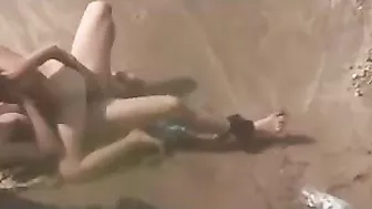 Redhead Pussy Caught on Hidden Voyeur Camera Fuck at Beach
