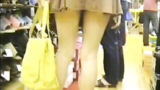 Shocking! Scandalous! Madam Exposes Herself In Footwear Shop!