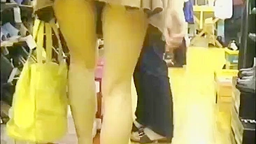 Shocking! Scandalous! Madam Exposes Herself In Footwear Shop!