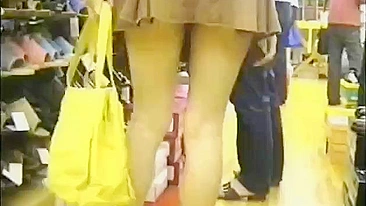 Shocking! Scandalous! Madam Exposes Herself In Footwear Shop!