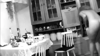 Scandalous! Stealth Kitchen Cam Uncovers Bare, Unabashed Woman