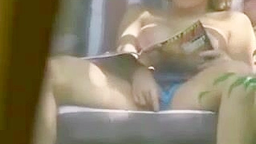 Shocked! Caught My Sexy, Masturbating Neighbor In The Backyard!