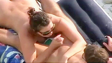 Lustful, Steamy, And Graphic Beach Handjob Sex With Tight, Naked Bodies