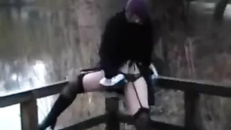 British Girlfriend's Pussy, Flashing In Public, Daring And Naughty