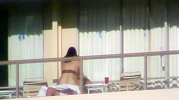 Hot Horny Young Couple Caught On Spy Cam, Fucking On Balcony