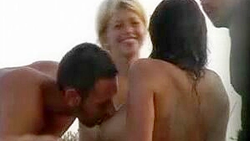 Quickly Jerk Off My Hot Boyfriend On The Sexy Beach