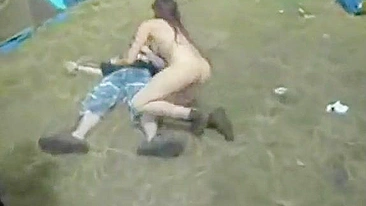 My Drunkass Sister is a Damn Festival Slut Shakin' Her Naked Ass Round the Camp!
