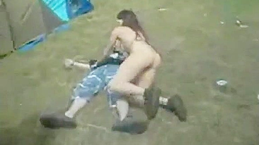 My Drunkass Sister is a Damn Festival Slut Shakin' Her Naked Ass Round the Camp!
