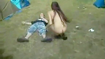 My Drunkass Sister is a Damn Festival Slut Shakin' Her Naked Ass Round the Camp!