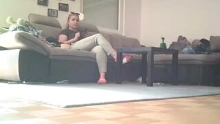 Spy camera caught - My Fuckin Chubby Mom Fingerin' Herself on the Couch!