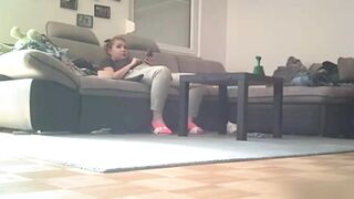 Spy camera caught - My Fuckin Chubby Mom Fingerin' Herself on the Couch!