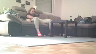 Spy camera caught - My Fuckin Chubby Mom Fingerin' Herself on the Couch!