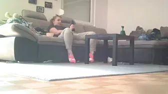 Spy camera caught - My Fuckin Chubby Mom Fingerin' Herself on the Couch!