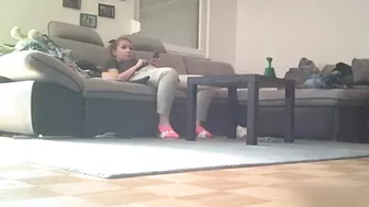 Spy camera caught - My Fuckin Chubby Mom Fingerin' Herself on the Couch!