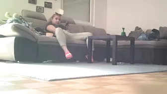 Spy camera caught - My Fuckin Chubby Mom Fingerin' Herself on the Couch!