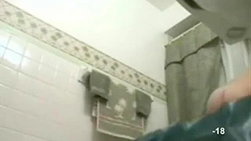 Sis' Shower Goes Viral, Bro Gets a Load Off Watching Her Every Day on Spy Cam!