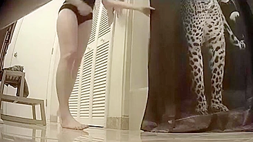 Perverted Bro Snaps Sis in the Shower on Spy Cam, Can't Stop Jerkin' to on Her Naked Body.