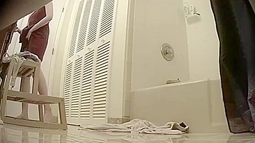 Perverted Bro Snaps Sis in the Shower on Spy Cam, Can't Stop Jerkin' to on Her Naked Body.