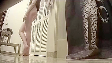 Perverted Bro Snaps Sis in the Shower on Spy Cam, Can't Stop Jerkin' to on Her Naked Body.