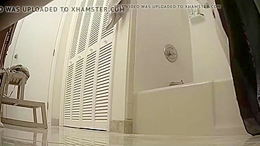 Perverted Bro Snaps Sis in the Shower on Spy Cam, Can't Stop Jerkin' to on Her Naked Body.