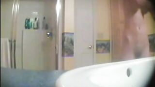 Spying ~ I'm gonna jerk off to that slut's naked body while she takes a bath!