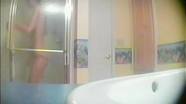 Spying ~ I'm gonna jerk off to that slut's naked body while she takes a bath!