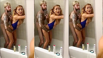 Spying  ~ My sister's soapy titty-fuck in the shower stall! Spying  ~ My sister's soapy titty-fuck in the shower stall!