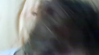 Horny whore mom sucks her young son's hard dick, a loads of cum every where!