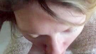 Cum-Hungry Cougar Mom Chomps Down on Step Son's Meat, Swallowing Cum