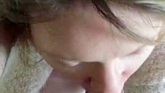 Cum-Hungry Cougar Mom Chomps Down on Step Son's Meat, Swallowing Cum