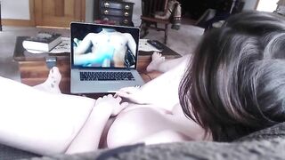 Fuckin A, MILF Gets off on Watching' Her Hubby Bust a Nut in His LOVER While Jerking' It to Porn!