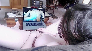 Fuckin A, MILF Gets off on Watching' Her Hubby Bust a Nut in His LOVER While Jerking' It to Porn!