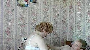 Mom's Soaking Her Son's Dick with Her Tight Holes, Sucking Cum & Swallowing!