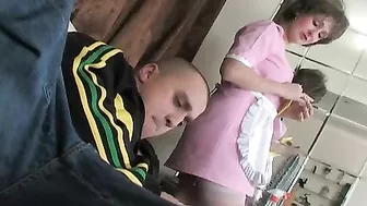 Mom squirts like a fountain after getting fucked by son's massive dick