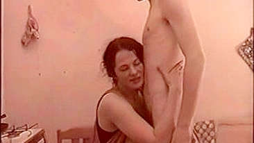 Slutty Mom gets pounded by son's fat cock - Hot as fuck family action!
