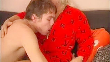 Fuckin' Son Dips His Dick in Momma's Twat - Real Rough Incest!