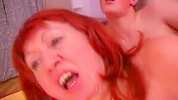 Son Busts His Dick on Momma's Titties After She Sucks His Dick Dry!