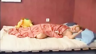 Fucking busty mom and son's hard sex on the bed - dad's away, who cares!