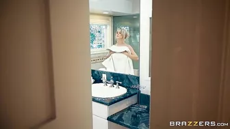 Shower-Snoopin Son Jerk Off A Dick, As Mommy Busty Catches Him In The Act!